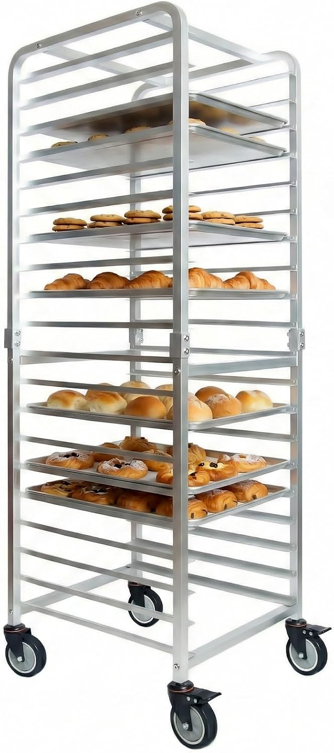 Kitchen Baking Sheet Organizer - Carrinho de Resfriamento Móvel para Padaria