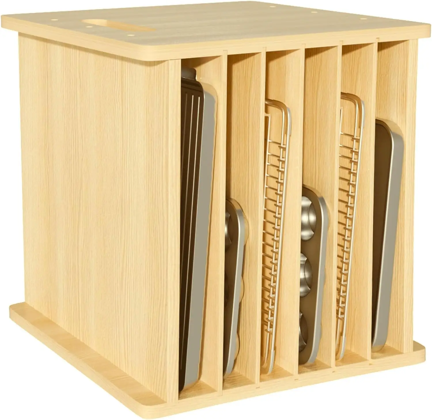 Divisórias de Madeira de 7 Nív - Kitchen Baking Sheet Organizer avaliação e preço