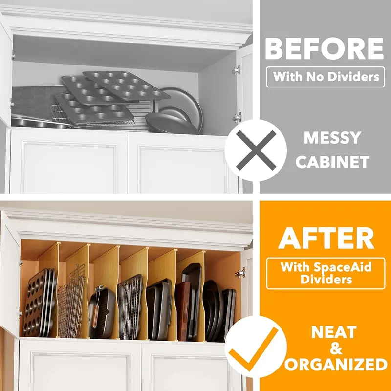 Conjunto de 6 Divisórias para  - Kitchen Baking Sheet Organizer avaliação e preço