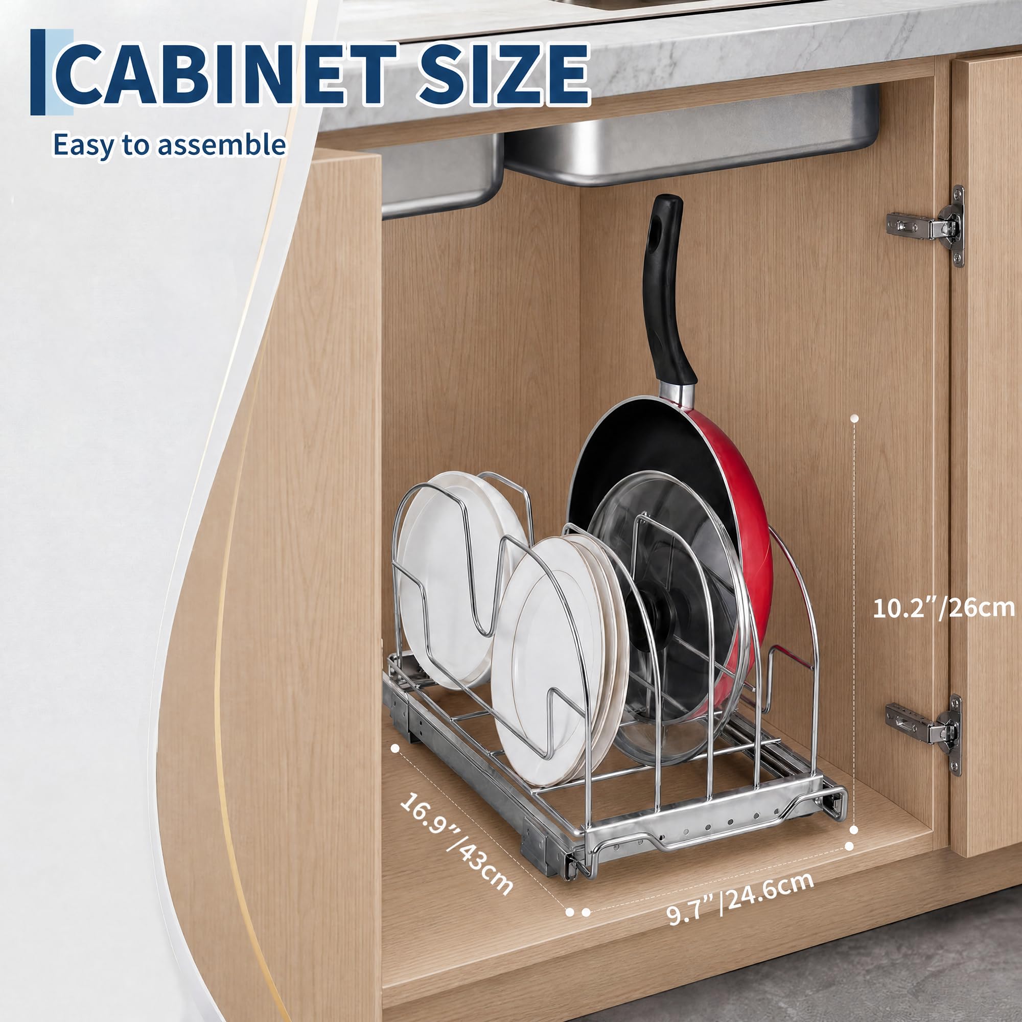 Organizador de cozinha em aço  - Kitchen Baking Sheet Organizer avaliação e preço
