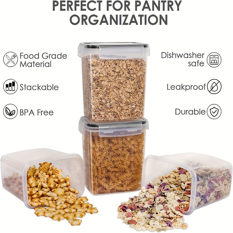 6 pçs recipientes herméticos d - Kitchen Baking Pantry avaliação e preço