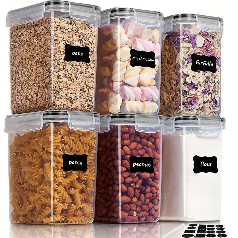 6 peças de recipientes herméti - Kitchen Baking Pantry avaliação e preço
